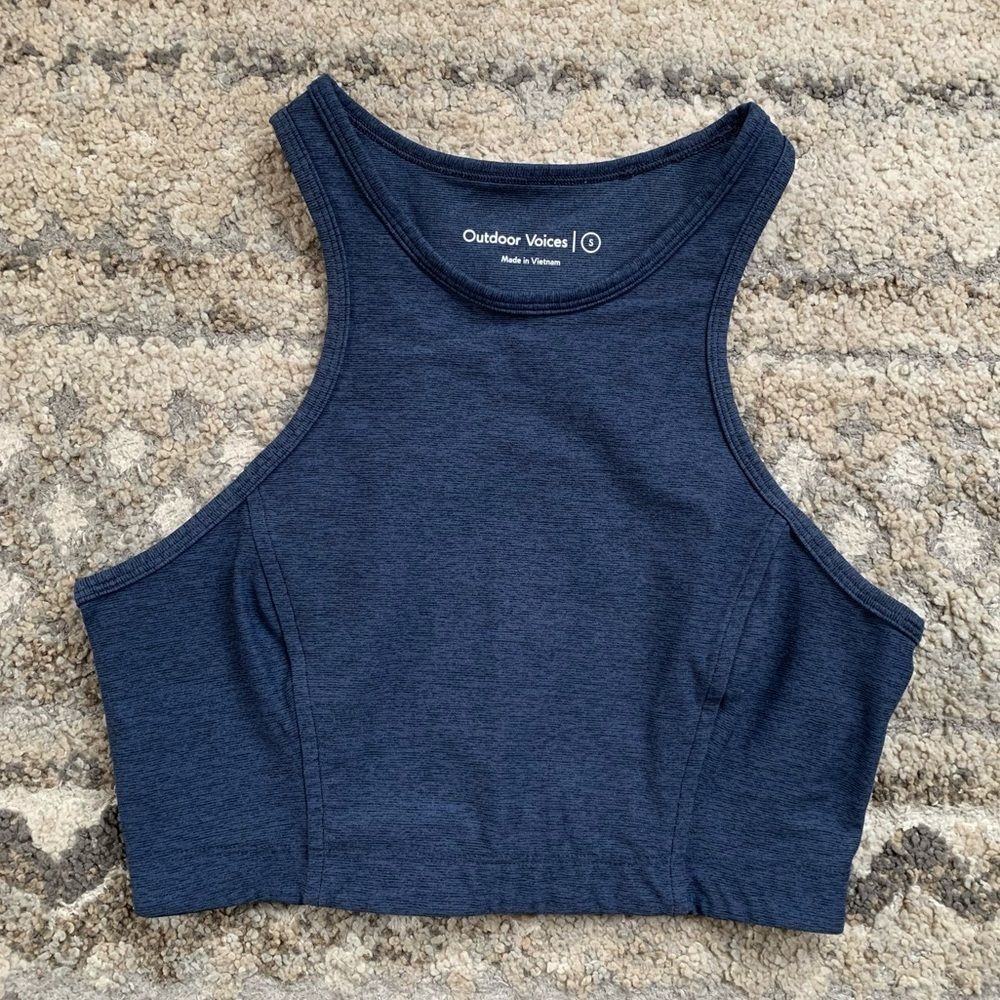 Outdoor Voices Athena Blue Crop Top Small